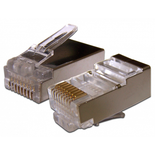 Коннектор RJ45 STP 8P8C, универсальный, cat.6, 100 шт.